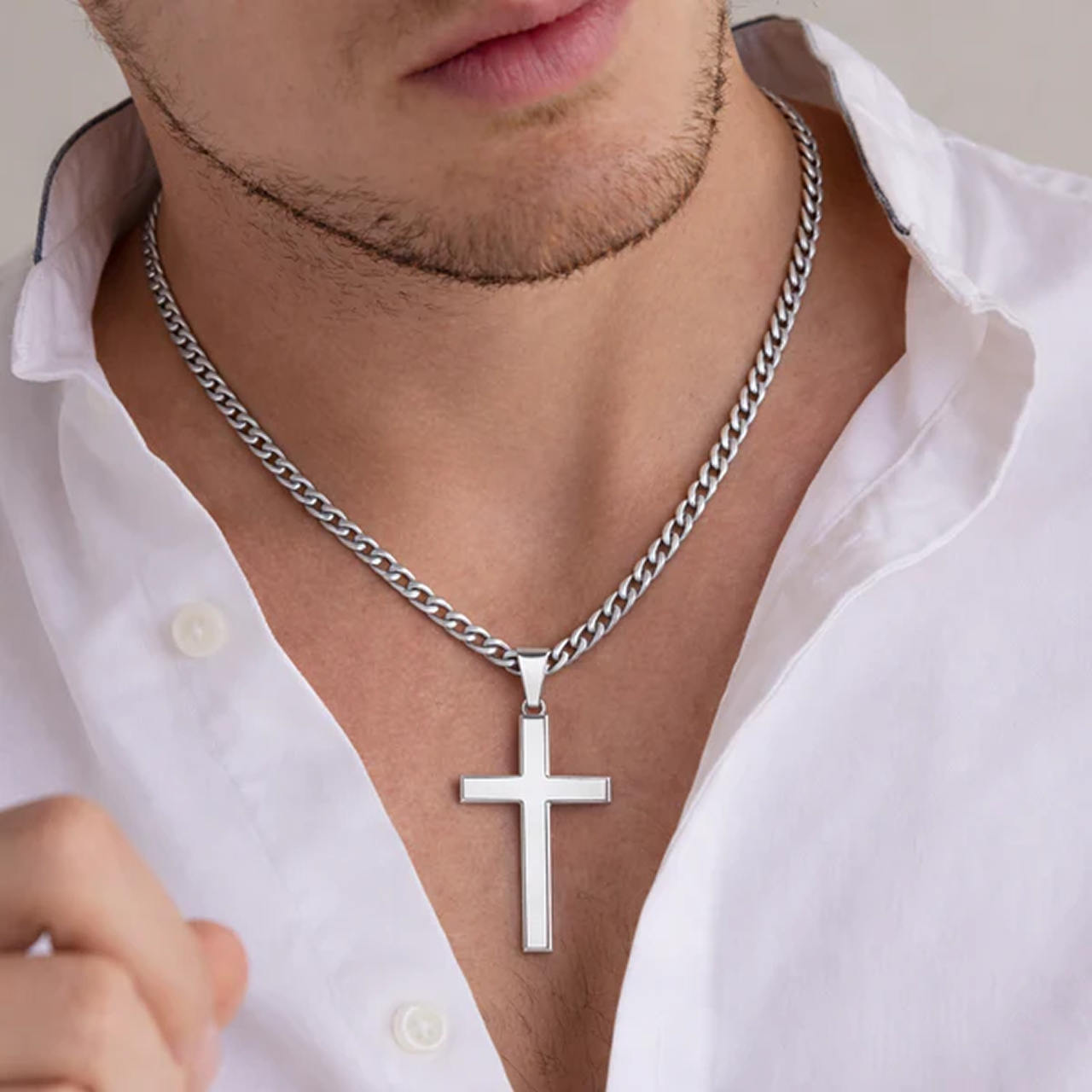 Cruz de Aço Inoxidável